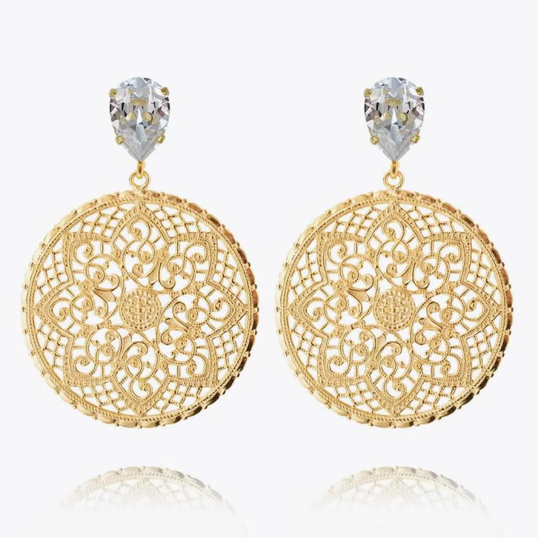 Caroline Svedbom Alexandra Earrings Crystal Cheap