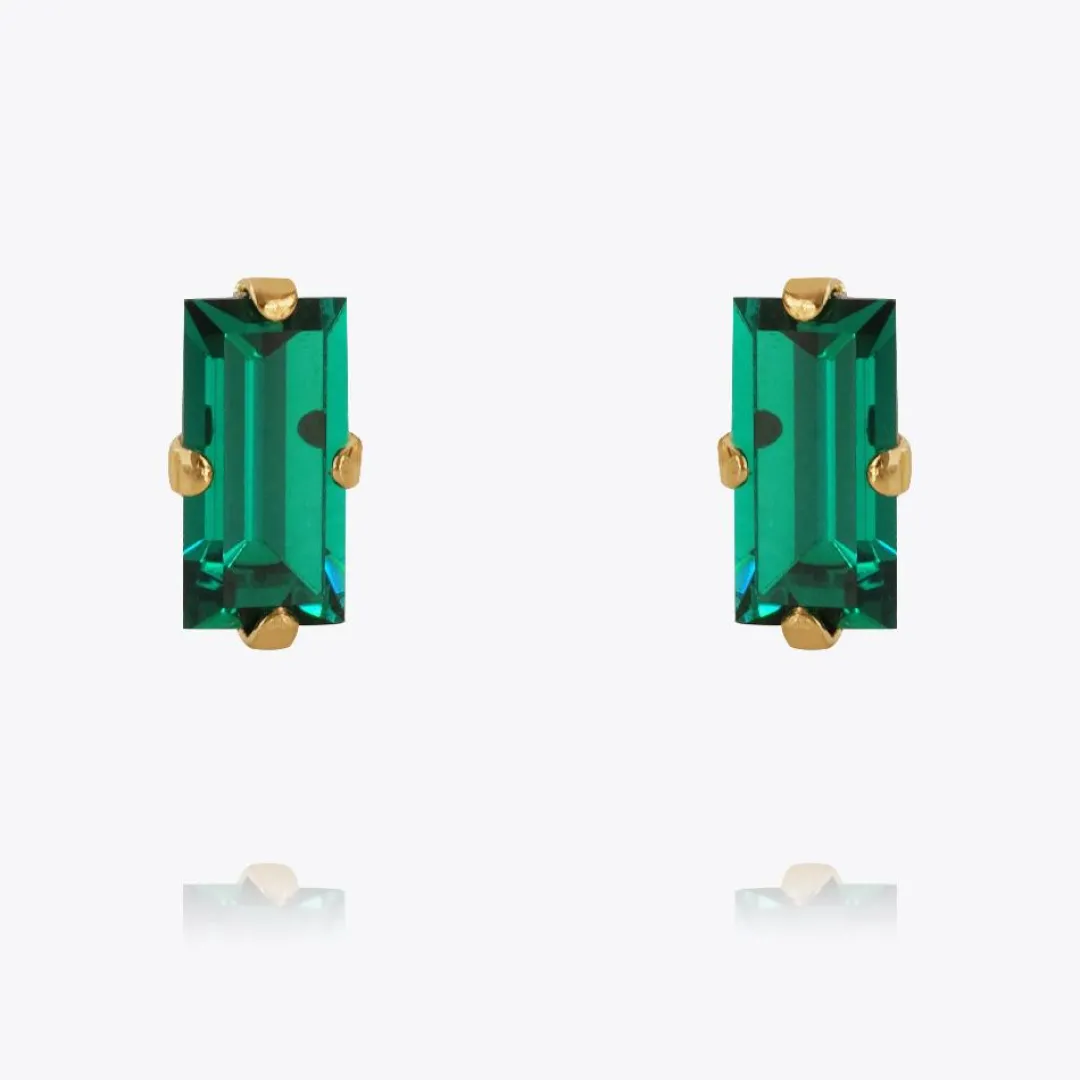 Caroline Svedbom Baguette Earrings Emerald Shop