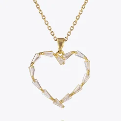 Caroline Svedbom Baguette Heart Necklace/Crystal Discount
