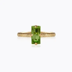 Caroline Svedbom Baguette Ring Peridot Flash Sale