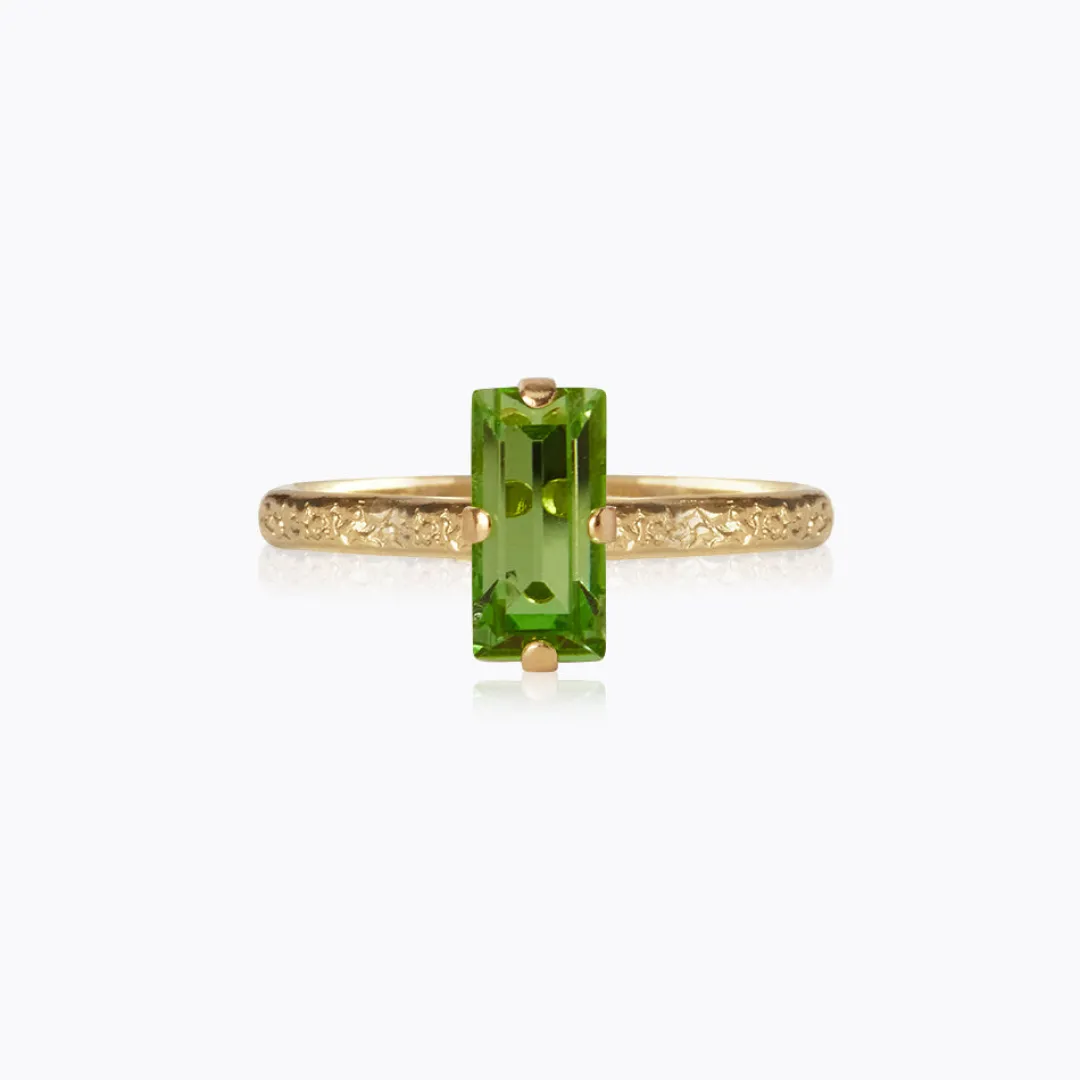 Caroline Svedbom Baguette Ring Peridot Flash Sale