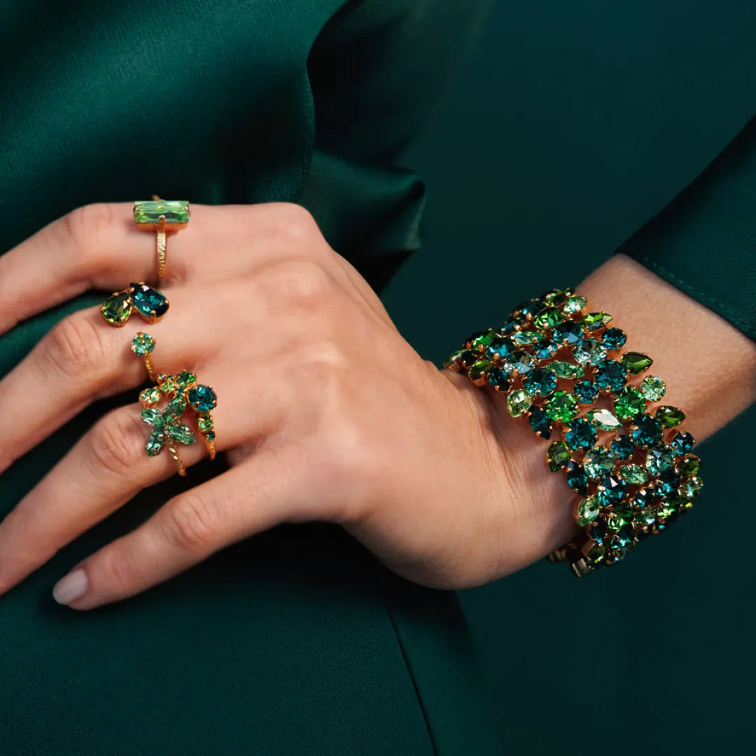 Caroline Svedbom Baguette Ring Peridot Flash Sale