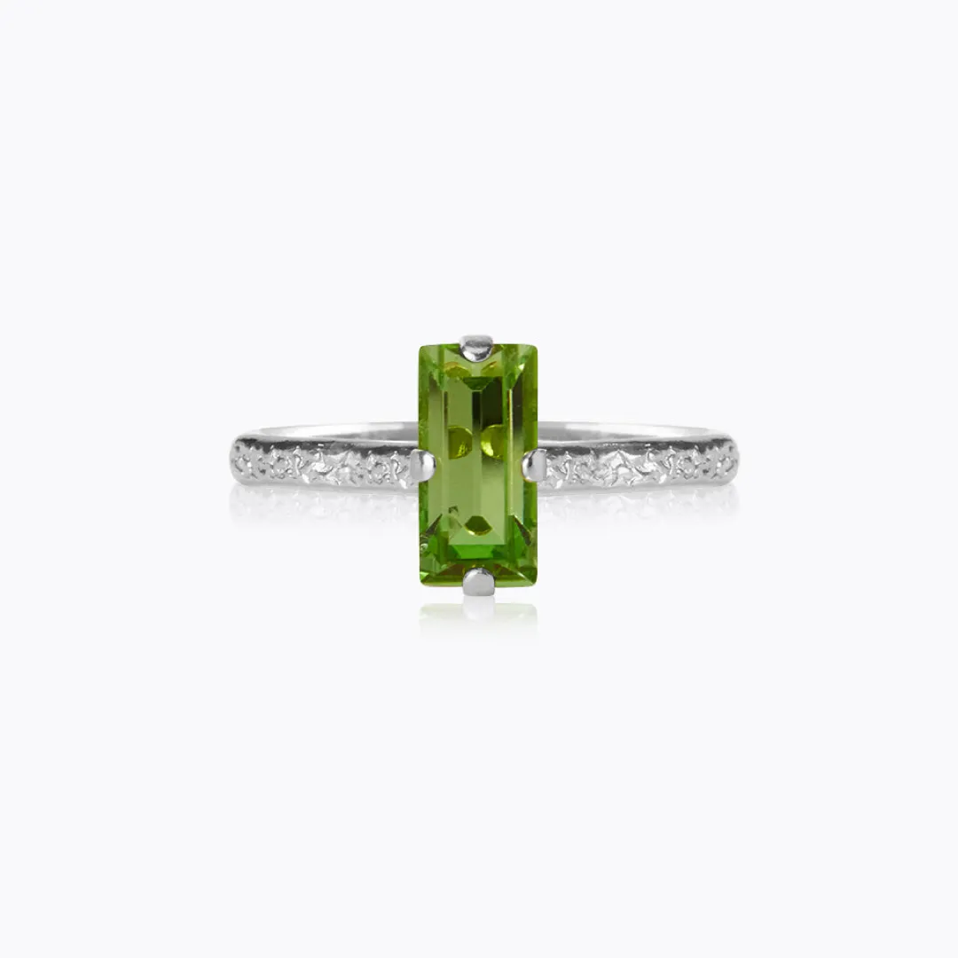 Caroline Svedbom Baguette Ring Peridot Flash Sale
