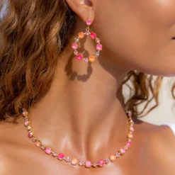 Caroline Svedbom Calanthe Necklace Coral Combo Shop
