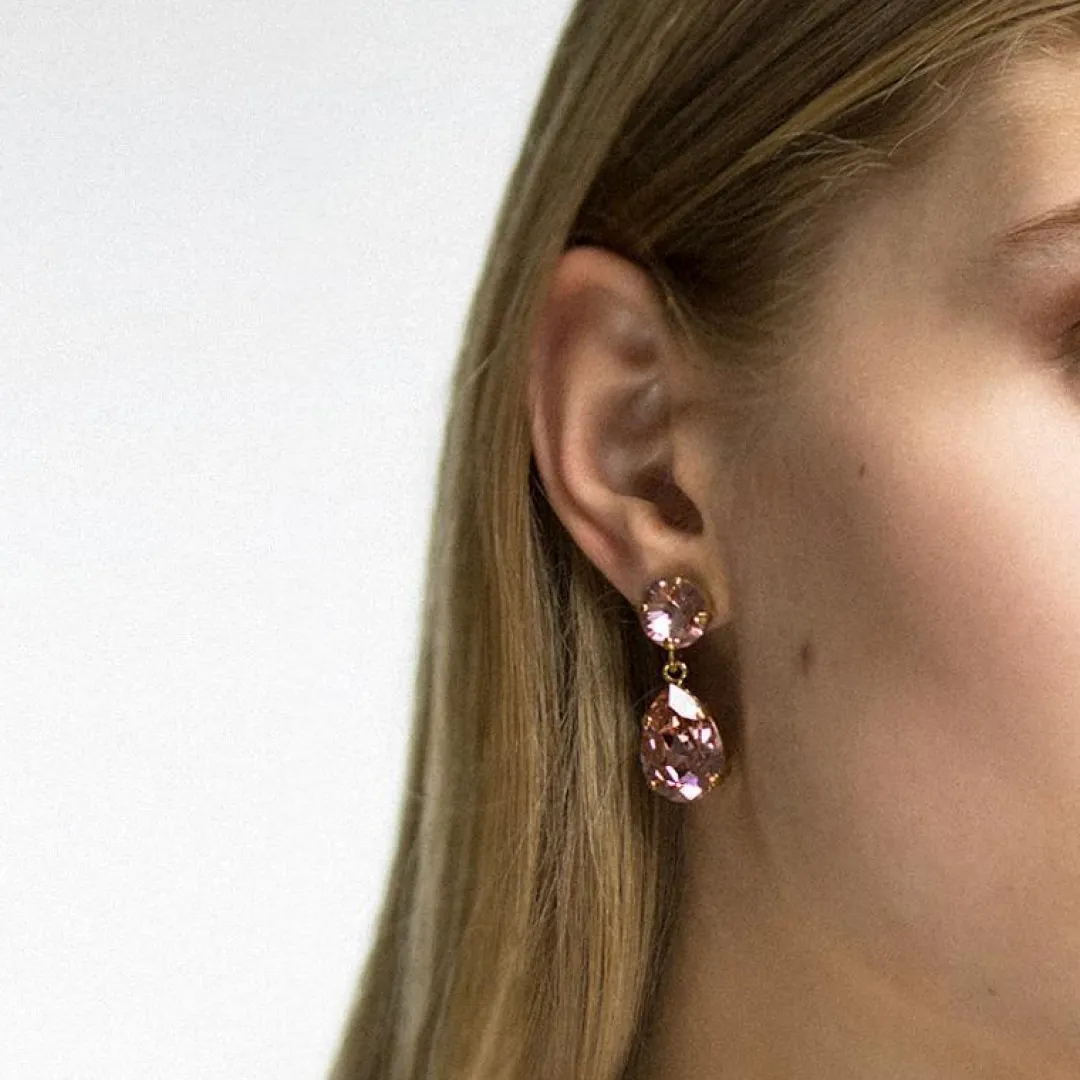 Caroline Svedbom Classic Drop Earrings Vintage Rose Discount