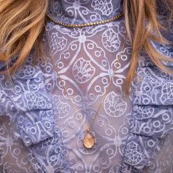 Caroline Svedbom Classic Drop Necklace Ivory Cream Delite Fashion