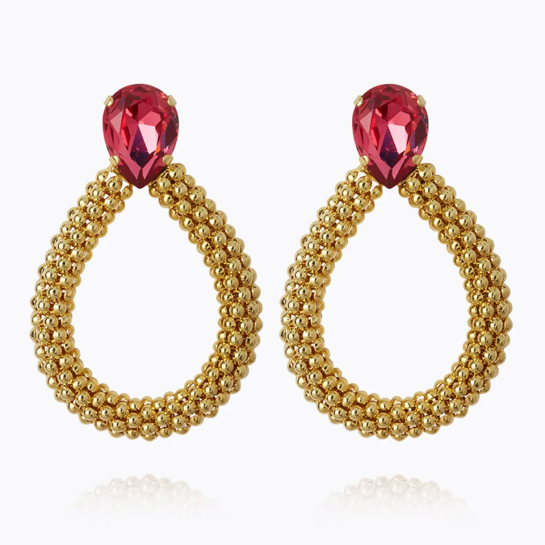 Caroline Svedbom Classic Rope Earrings/Mulberry Red Flash Sale