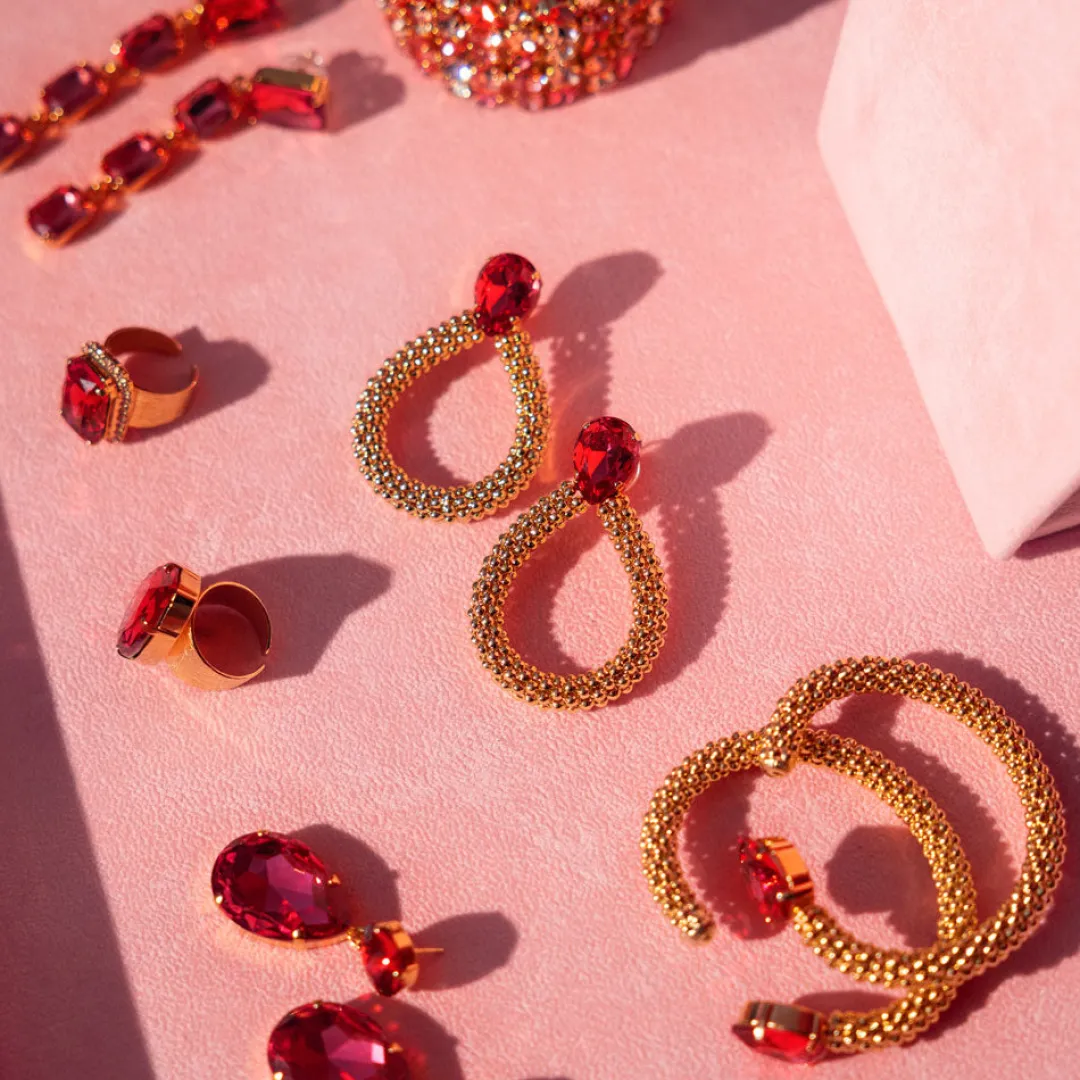 Caroline Svedbom Classic Rope Earrings/Mulberry Red Flash Sale