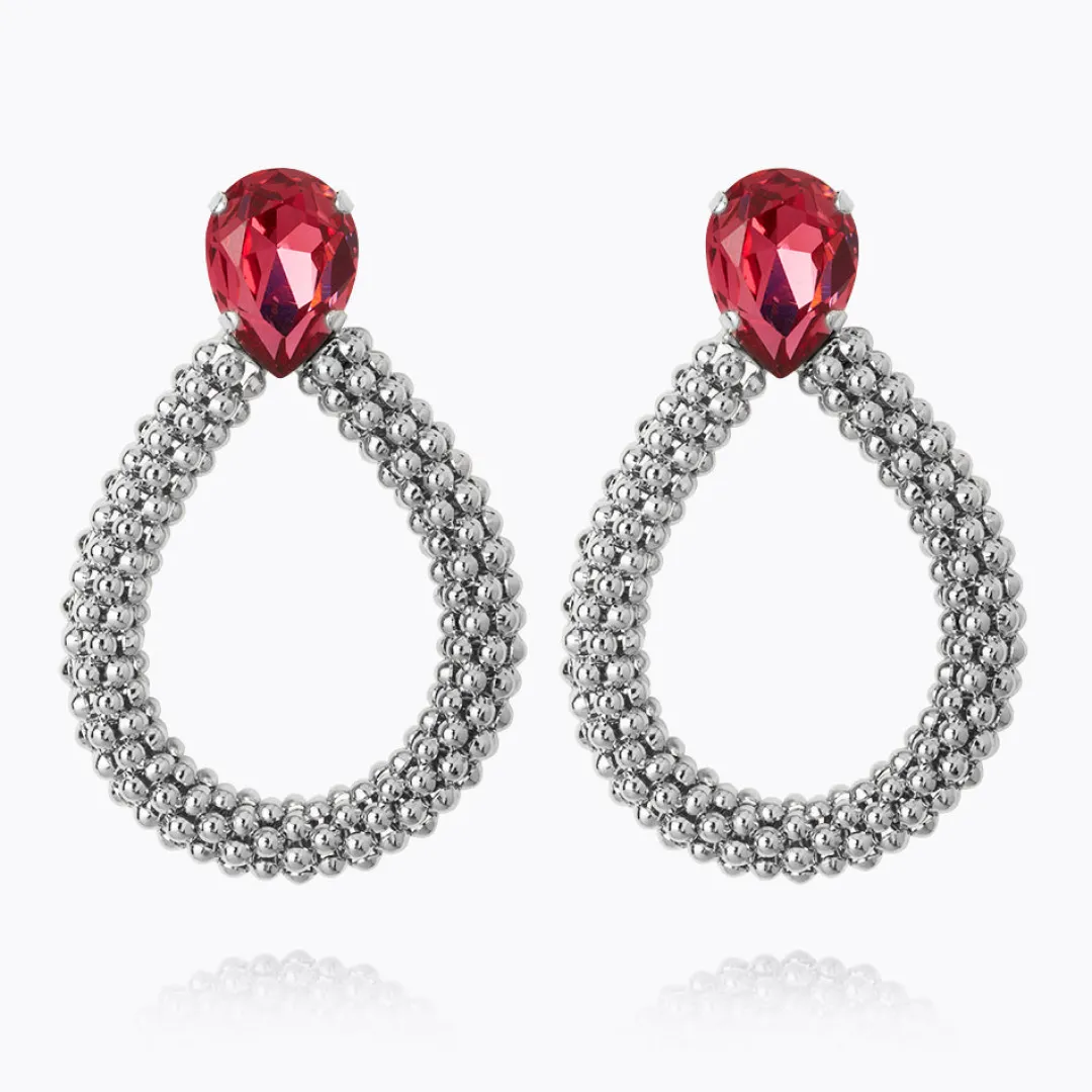Caroline Svedbom Classic Rope Earrings/Mulberry Red Flash Sale