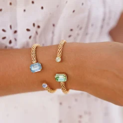 Caroline Svedbom Daria Bracelet Aquamarine + Light Sapphire Sale