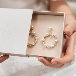 Caroline Svedbom Eternity Pearl Earrings/Pearl + Crystal Cheap