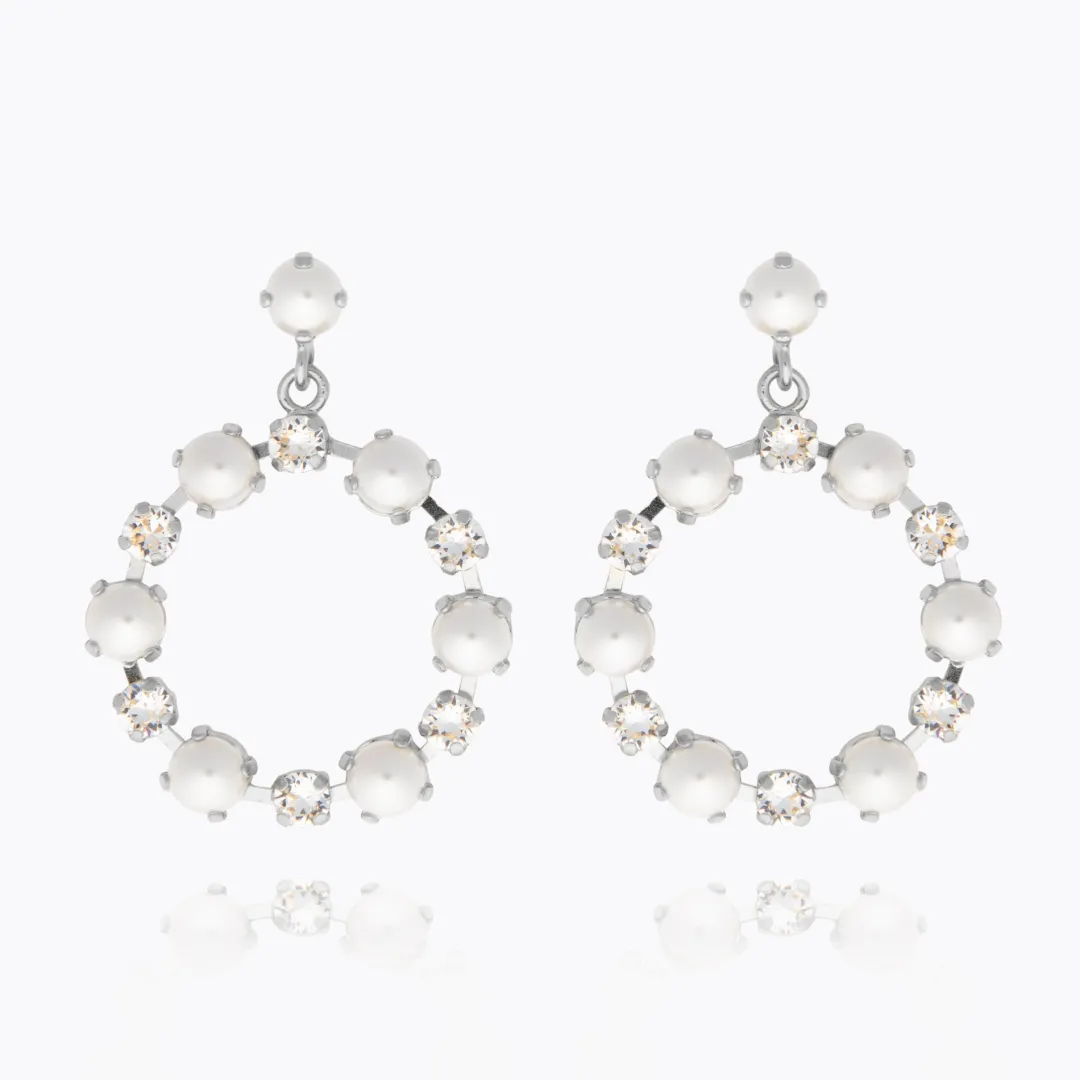 Caroline Svedbom Eternity Pearl Earrings/Pearl + Crystal Cheap