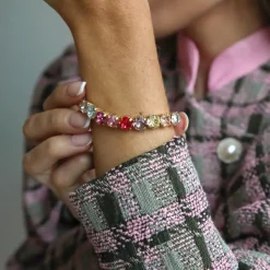 Caroline Svedbom Gia Stud Bracelet Pastel Rainbow Combo Hot