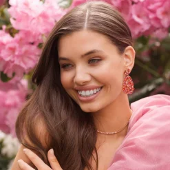 Caroline Svedbom Hanna Earrings Coral Combo Cheap