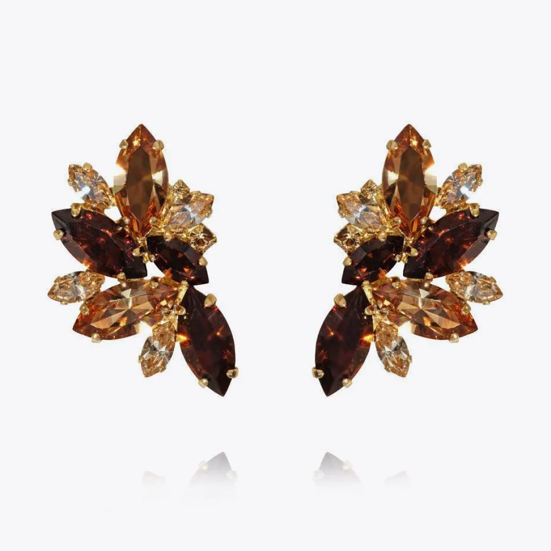 Caroline Svedbom Iris Earcuffs Smoked Topaz Combo Shop