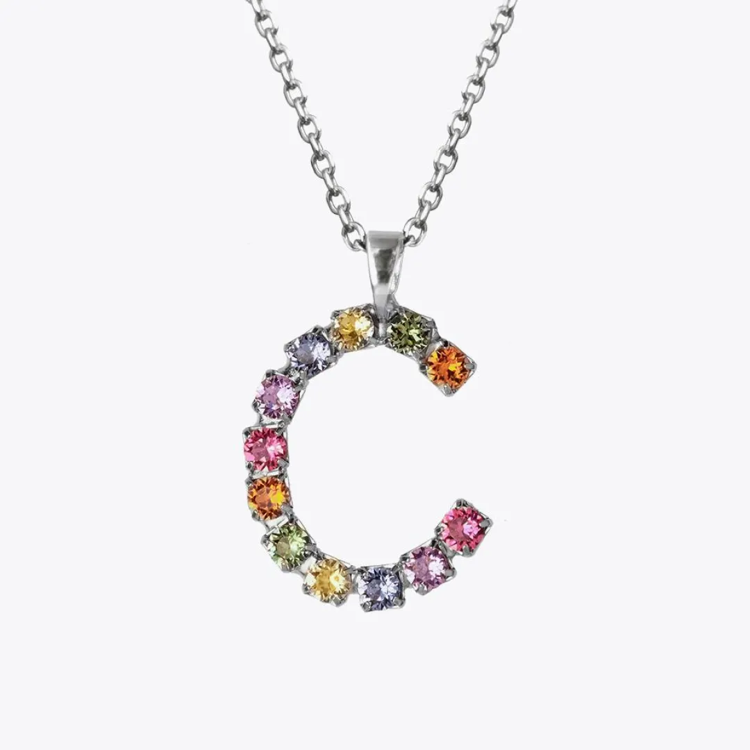 Caroline Svedbom Letter Necklace C/Rainbow Combo New
