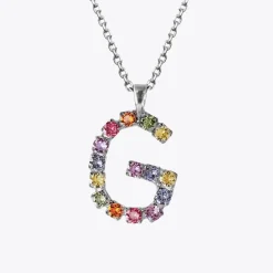 Caroline Svedbom Letter Necklace G/Rainbow Combo Shop
