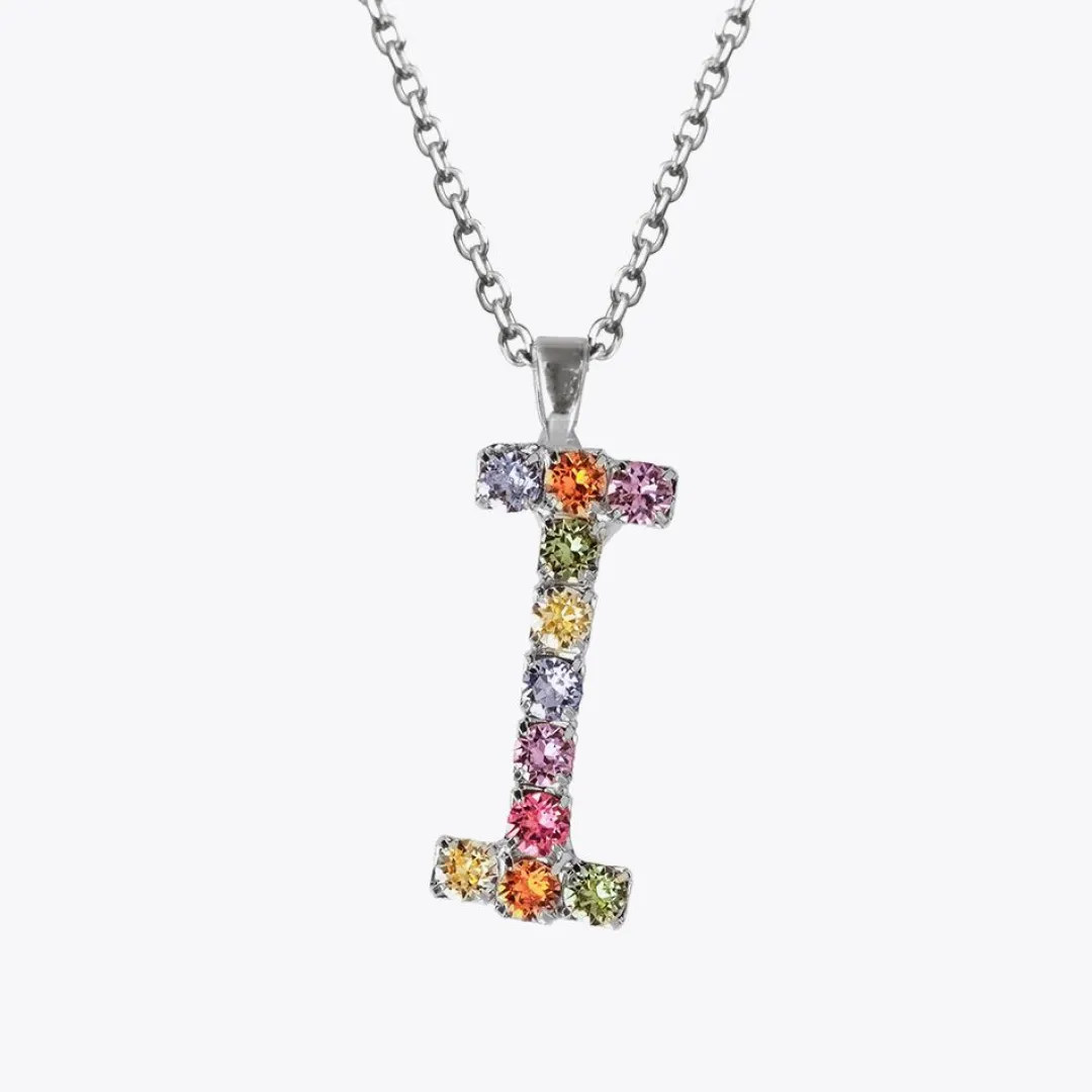 Caroline Svedbom Letter Necklace I/Rainbow Combo Hot