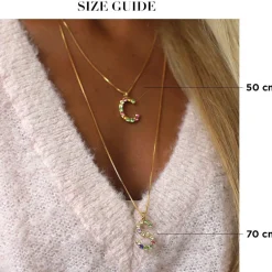 Caroline Svedbom Letter Necklace J/Rainbow Combo Flash Sale