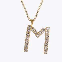 Caroline Svedbom Letter Necklace M/Crystal Best