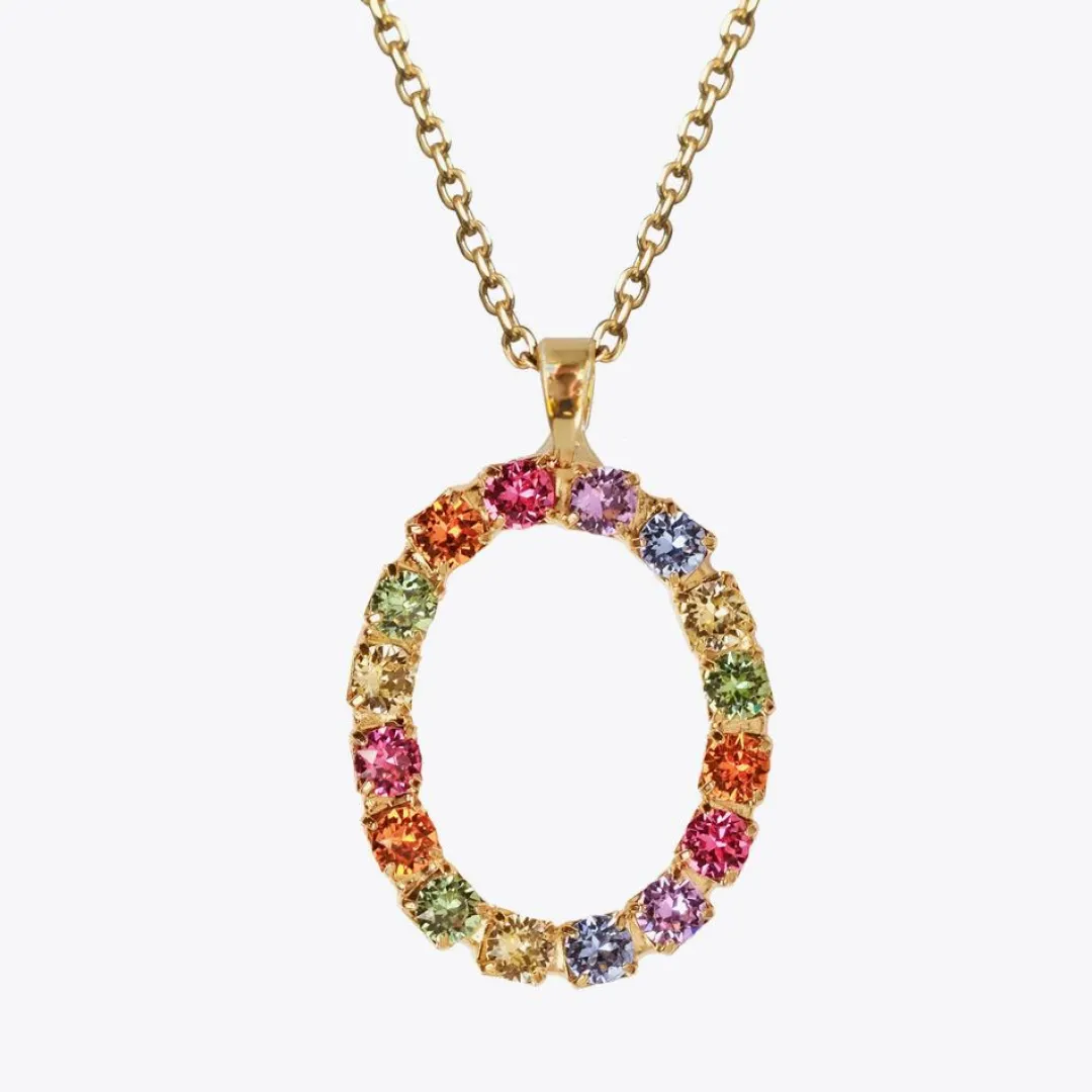 Caroline Svedbom Letter Necklace O/Rainbow Combo Flash Sale