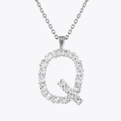 Caroline Svedbom Letter Necklace Q/Crystal New