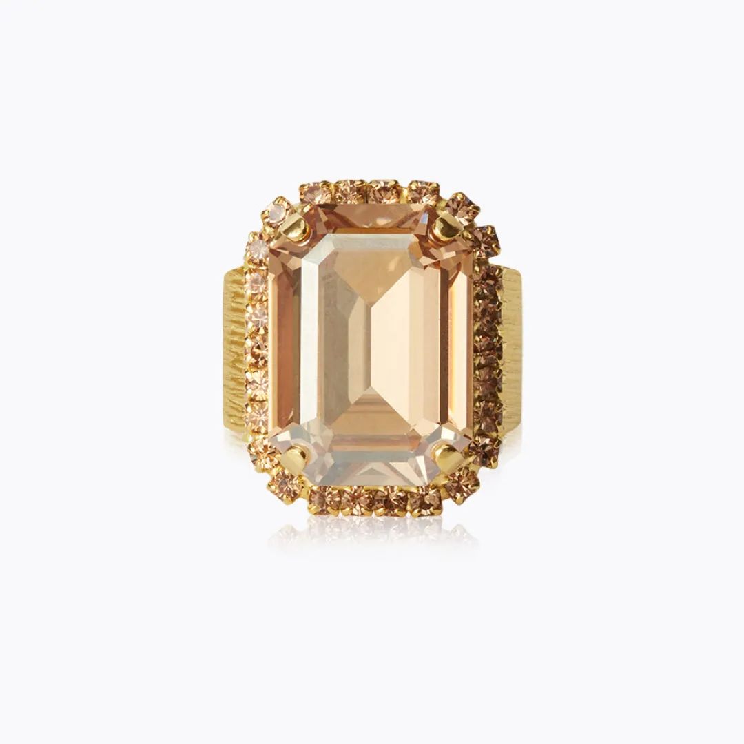 Caroline Svedbom Lydia Cocktail Ring Golden Shadow Fashion