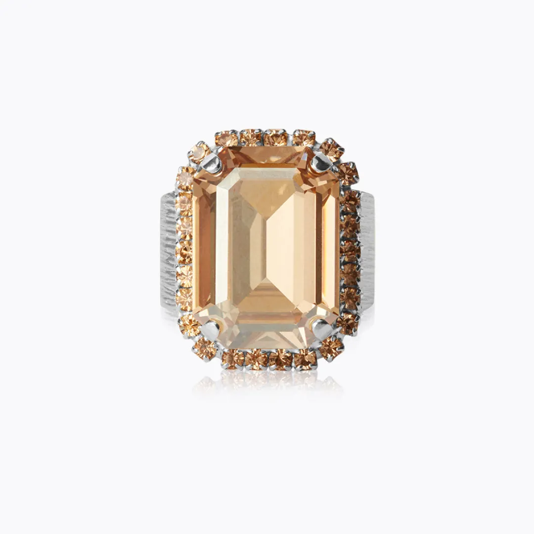 Caroline Svedbom Lydia Cocktail Ring Golden Shadow Fashion