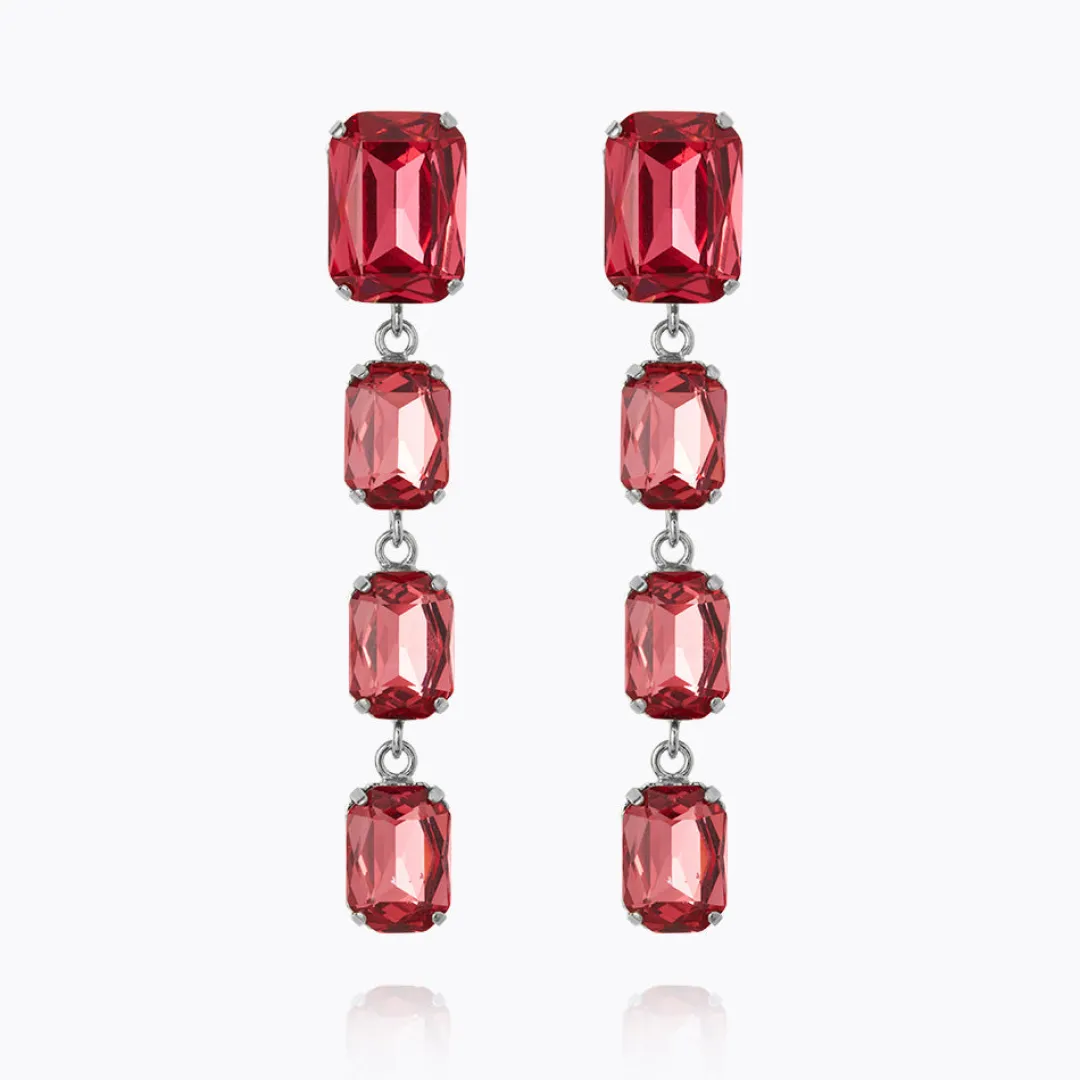 Caroline Svedbom Lydia Long Earrings Mulberry Red Flash Sale