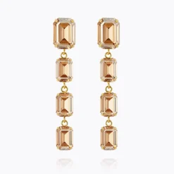 Caroline Svedbom Lydia Long Earrings Golden Shadow Hot