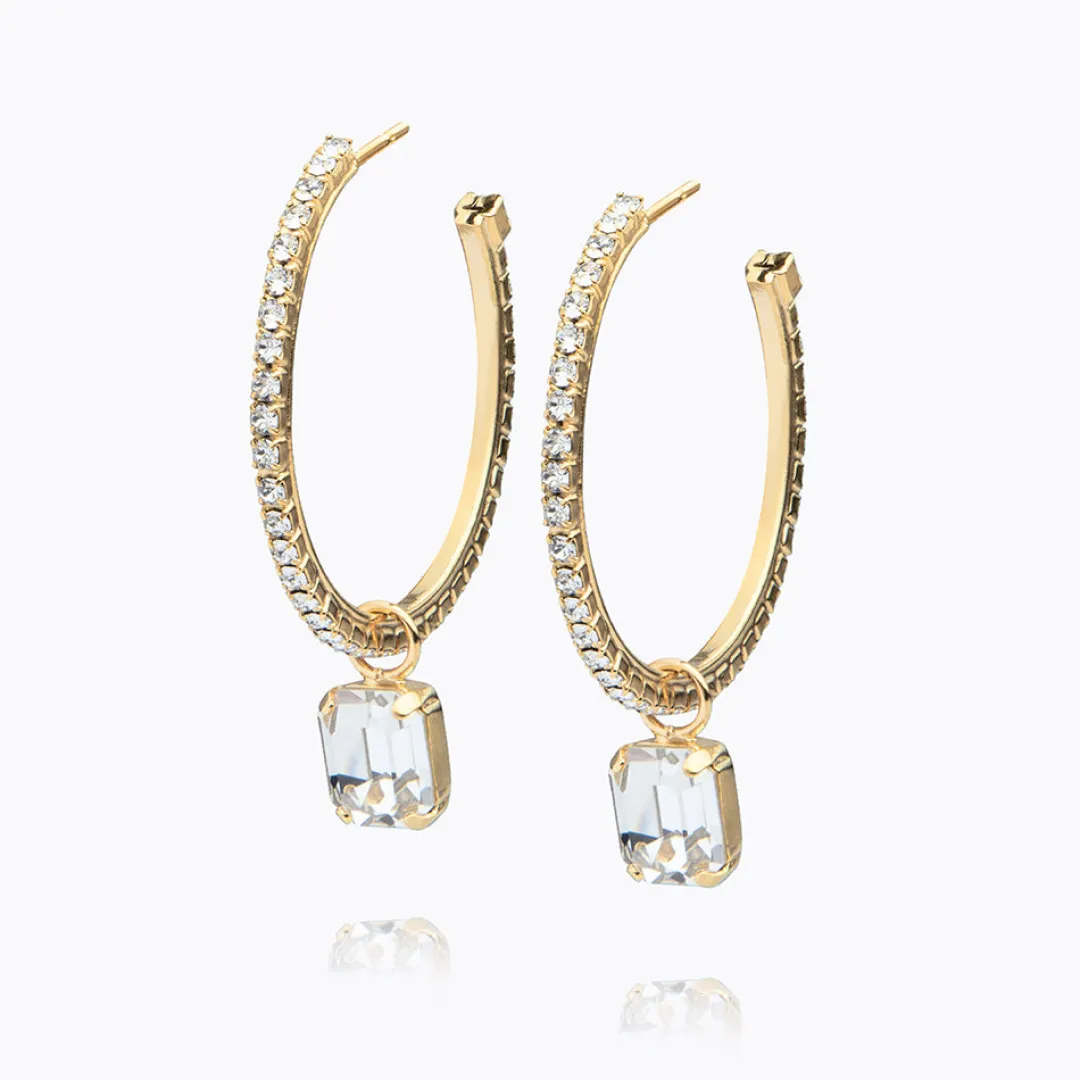 Caroline Svedbom Lydia Loop Earrings Crystal Flash Sale