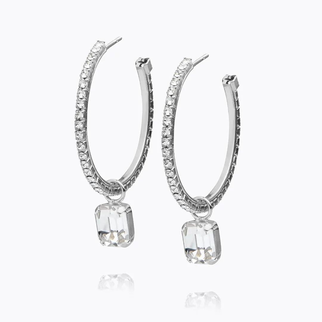 Caroline Svedbom Lydia Loop Earrings Crystal Flash Sale