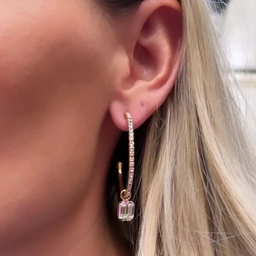 Caroline Svedbom Lydia Loop Earrings Crystal Flash Sale