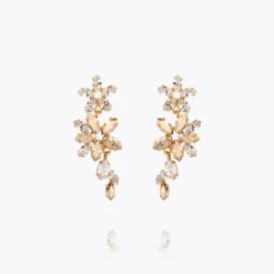 Caroline Svedbom Melia Earrings/Crystal/Golden Shadow Best