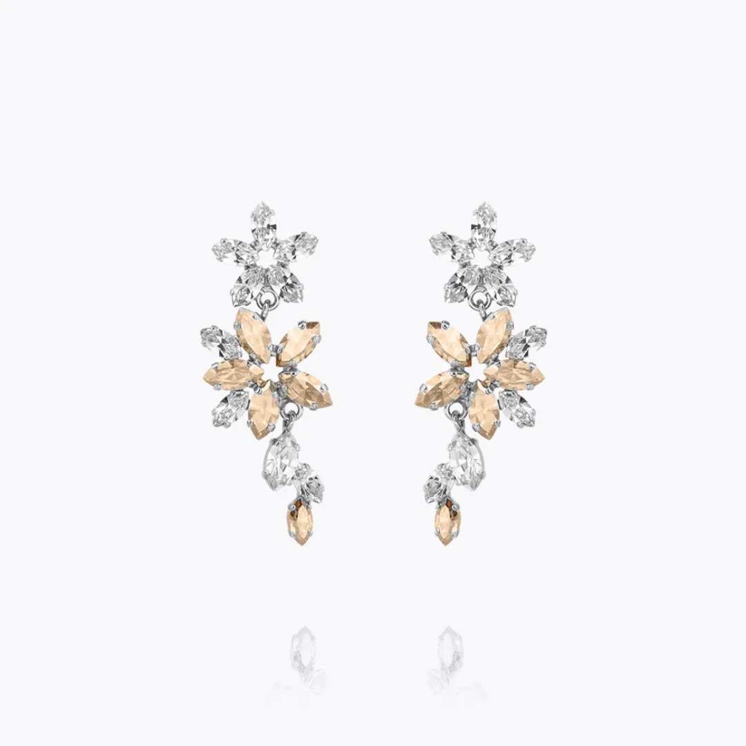 Caroline Svedbom Melia Earrings/Crystal/Golden Shadow Best