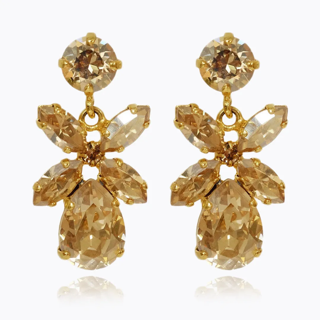 Caroline Svedbom Mini Dione Earrings Golden Shadow New