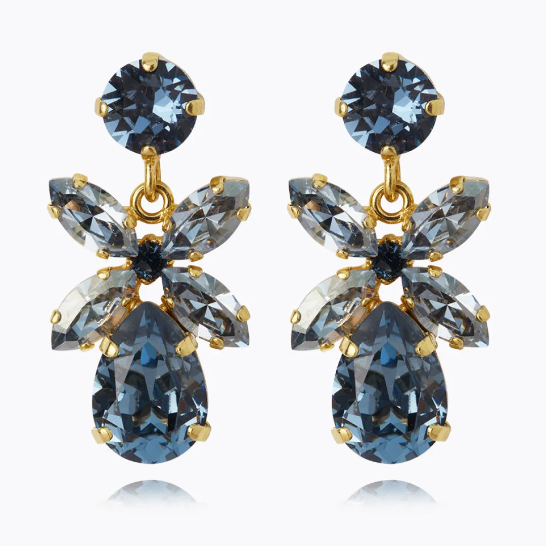 Caroline Svedbom Mini Dione Earrings Denim Blue + Blue Shade Flash Sale
