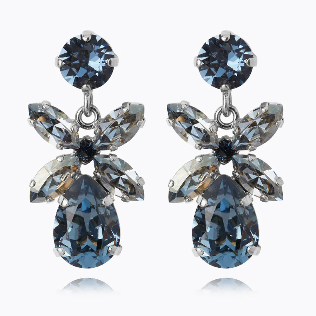 Caroline Svedbom Mini Dione Earrings Denim Blue + Blue Shade Flash Sale