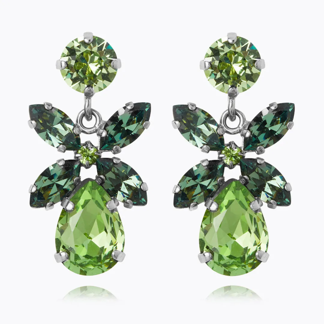 Caroline Svedbom Mini Dione Earrings Peridot + Erinite Clearance