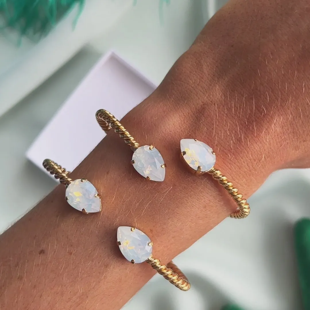 Caroline Svedbom Mini Drop Bracelet White Opal Flash Sale