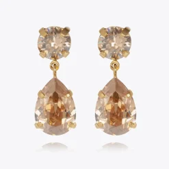 Caroline Svedbom Mini Drop Earrings Golden Shadow Cheap