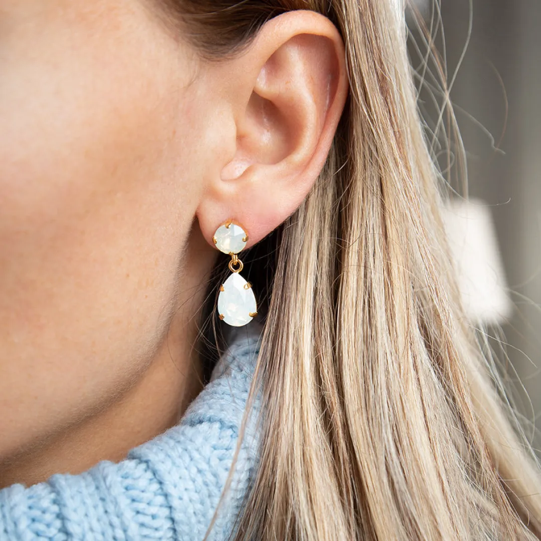 Caroline Svedbom Mini Drop Earrings White Opal Hot