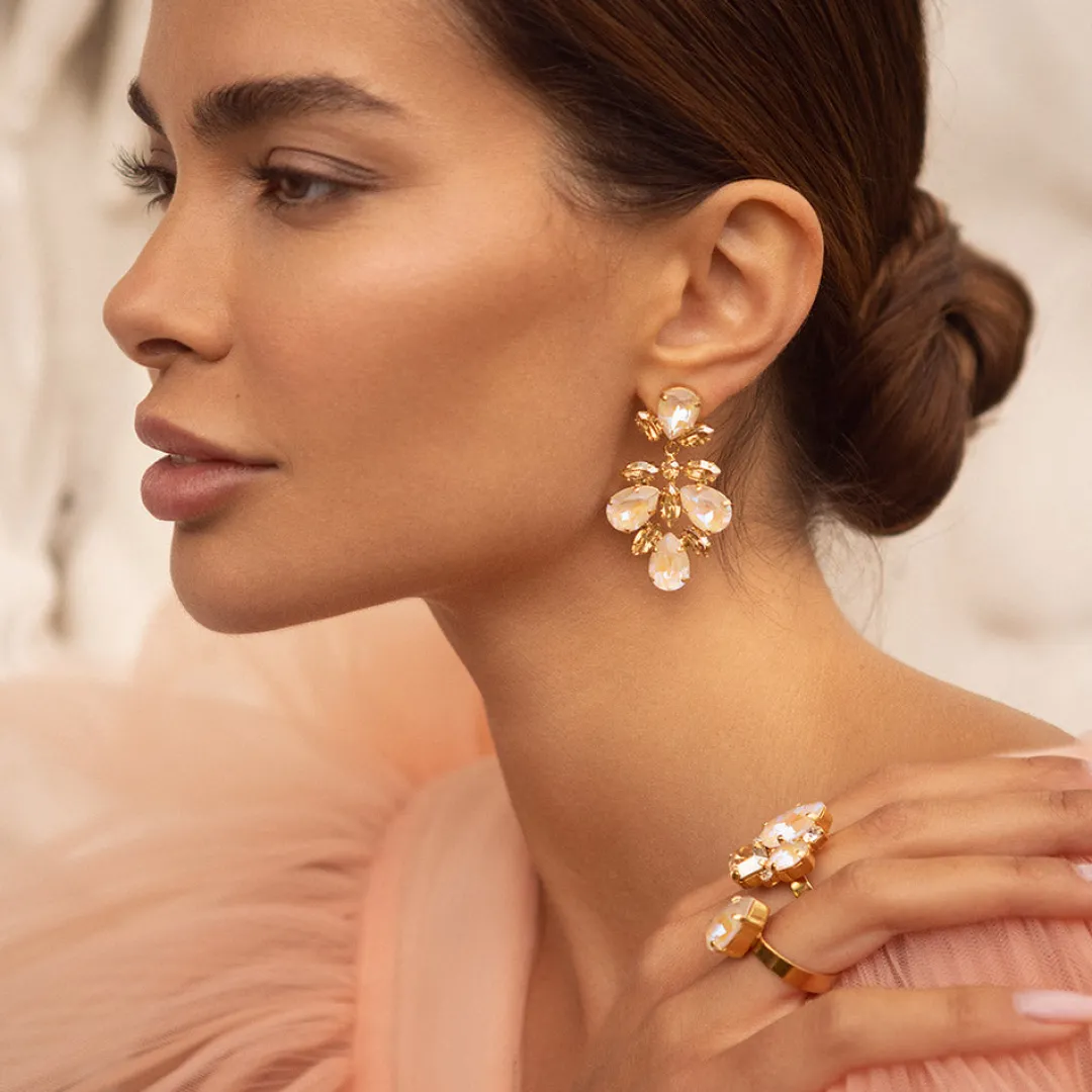 Caroline Svedbom Mini Drop Ring Ivory Cream Delite Discount