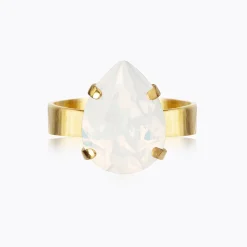 Caroline Svedbom Mini Drop Ring White Opal Best