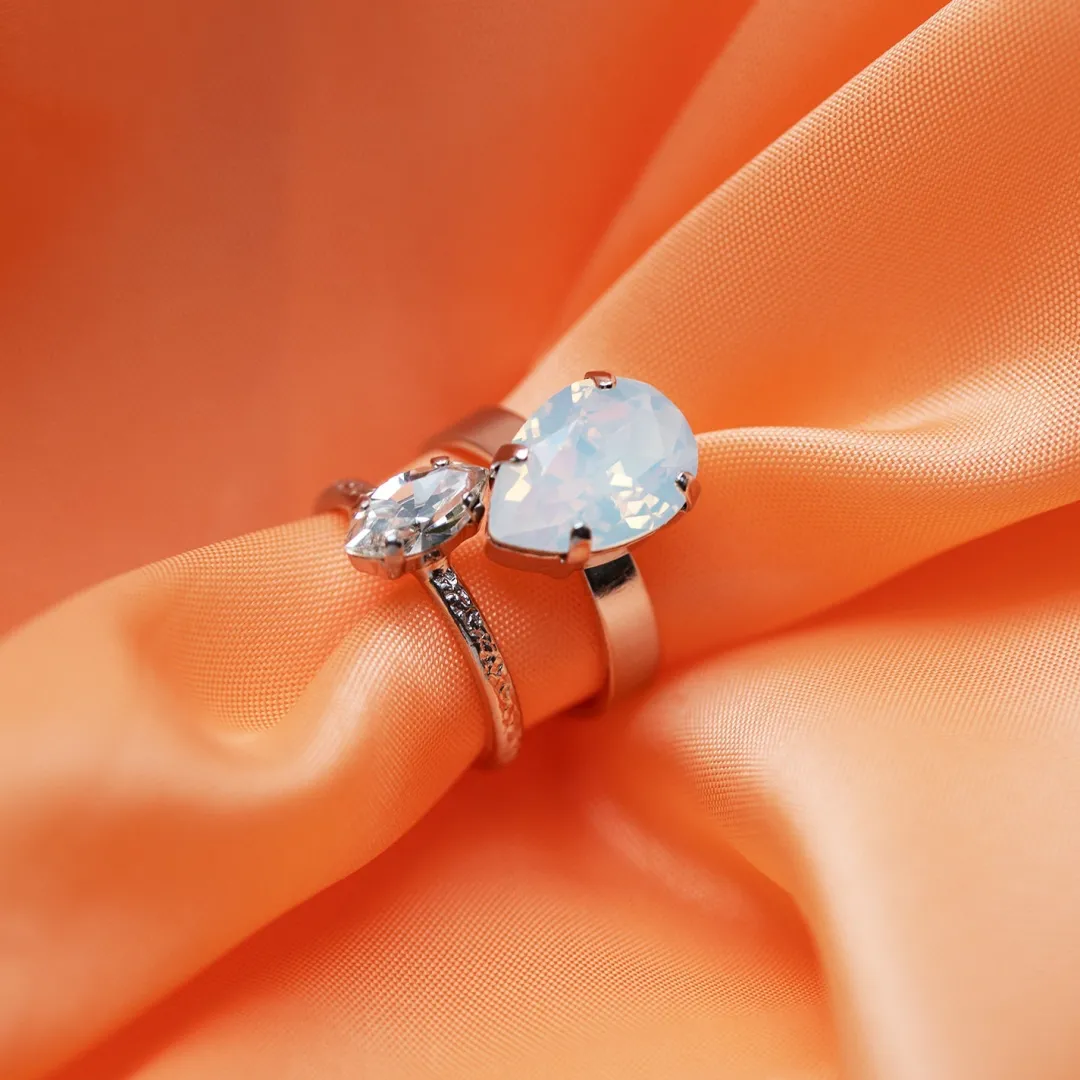 Caroline Svedbom Mini Drop Ring White Opal Best