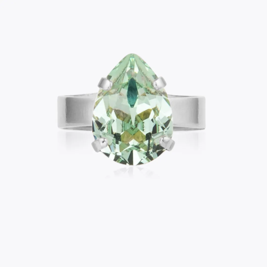 Caroline Svedbom Mini Drop Ring Chrysolite Clearance