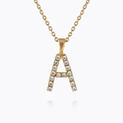 Caroline Svedbom Mini Letter Necklace A/Crystal Flash Sale