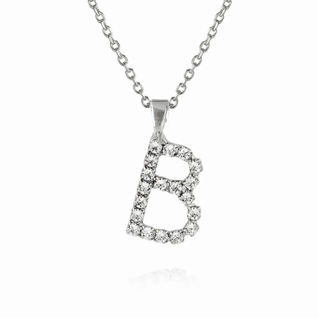 Caroline Svedbom Mini Letter Necklace B/Crystal Shop