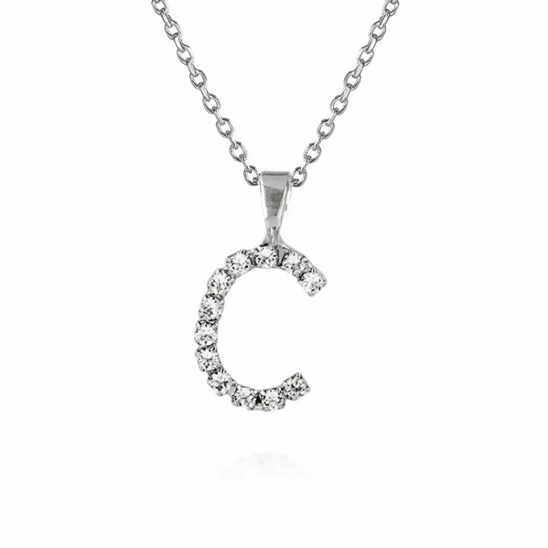 Caroline Svedbom Mini Letter Necklace C/Crystal Sale