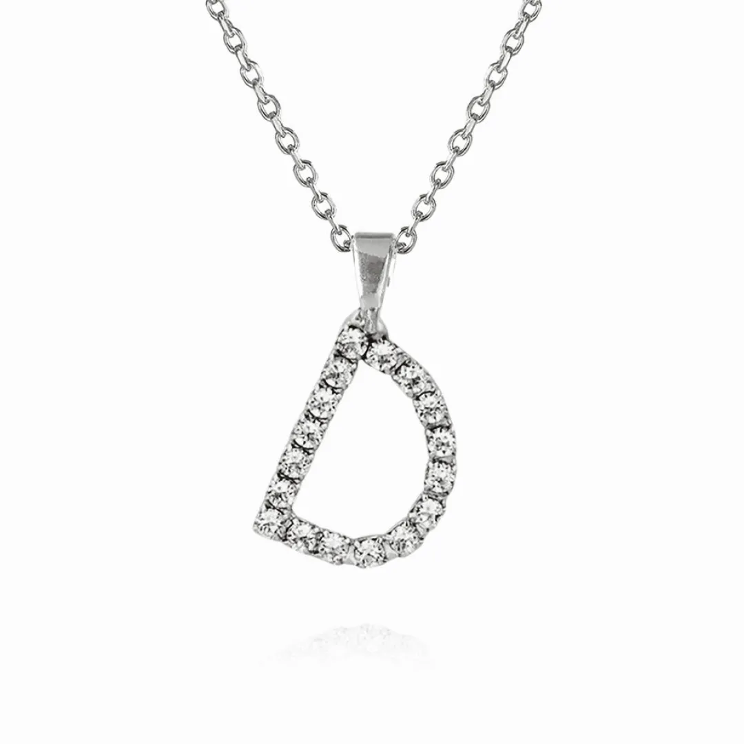 Caroline Svedbom Mini Letter Necklace D/Crystal Store